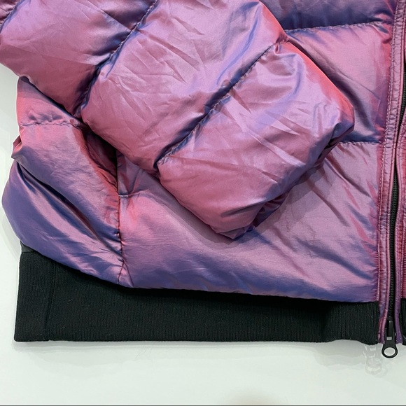 New! NIKE Sportswear Down Filled Puffer Jacket Metallic Purple Hip Size Large - Picture 10 of 13